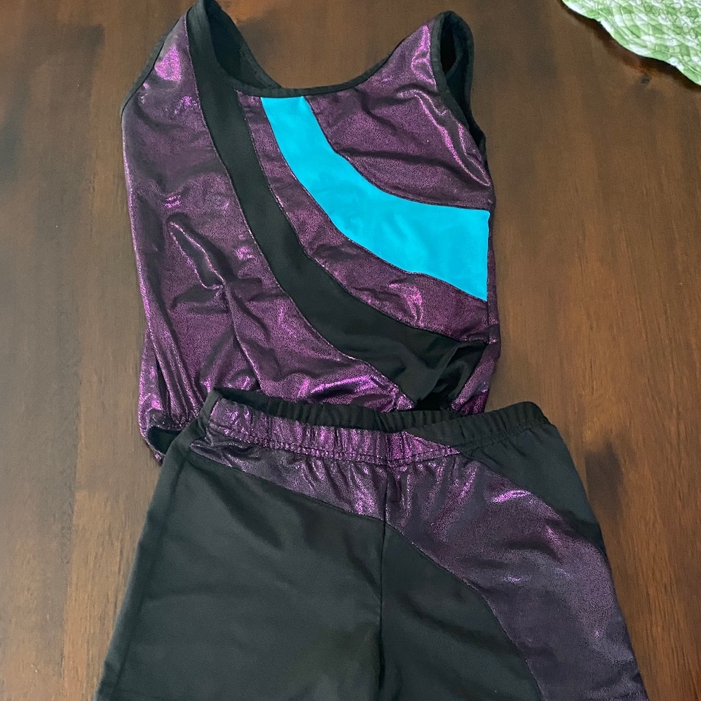 Lot of Colorful Girls' Gymnastics Leotards - Neon & Galaxy Prints - Picture 2 of 9